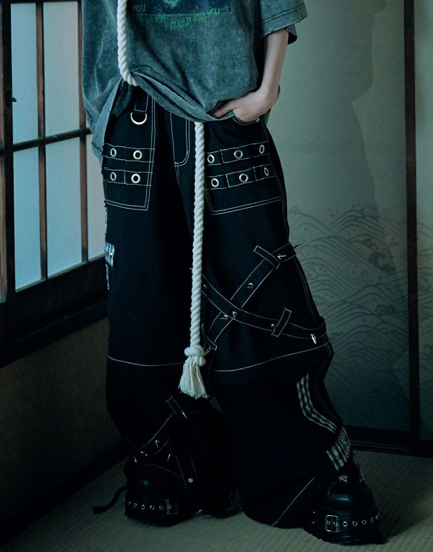 Gamchu【ガムチュ】『Beveluppa/ベベルッパ』Double Knee Belt Pants/全2色
