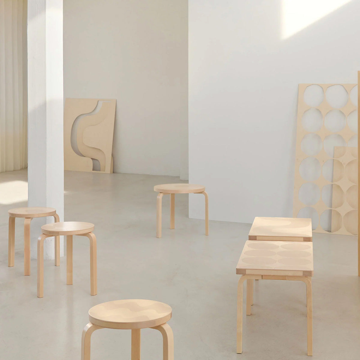 Artek + Marimekko Alvar Aalto Stool 60 Kivet - 90th Anniversary