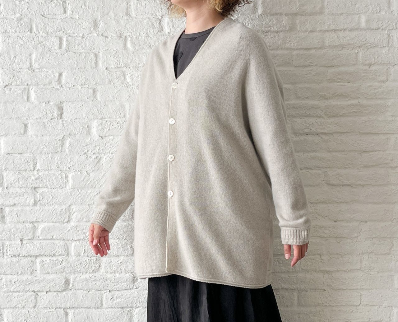 ファインウール ロングVカーディガン | pas de calais Online | pas