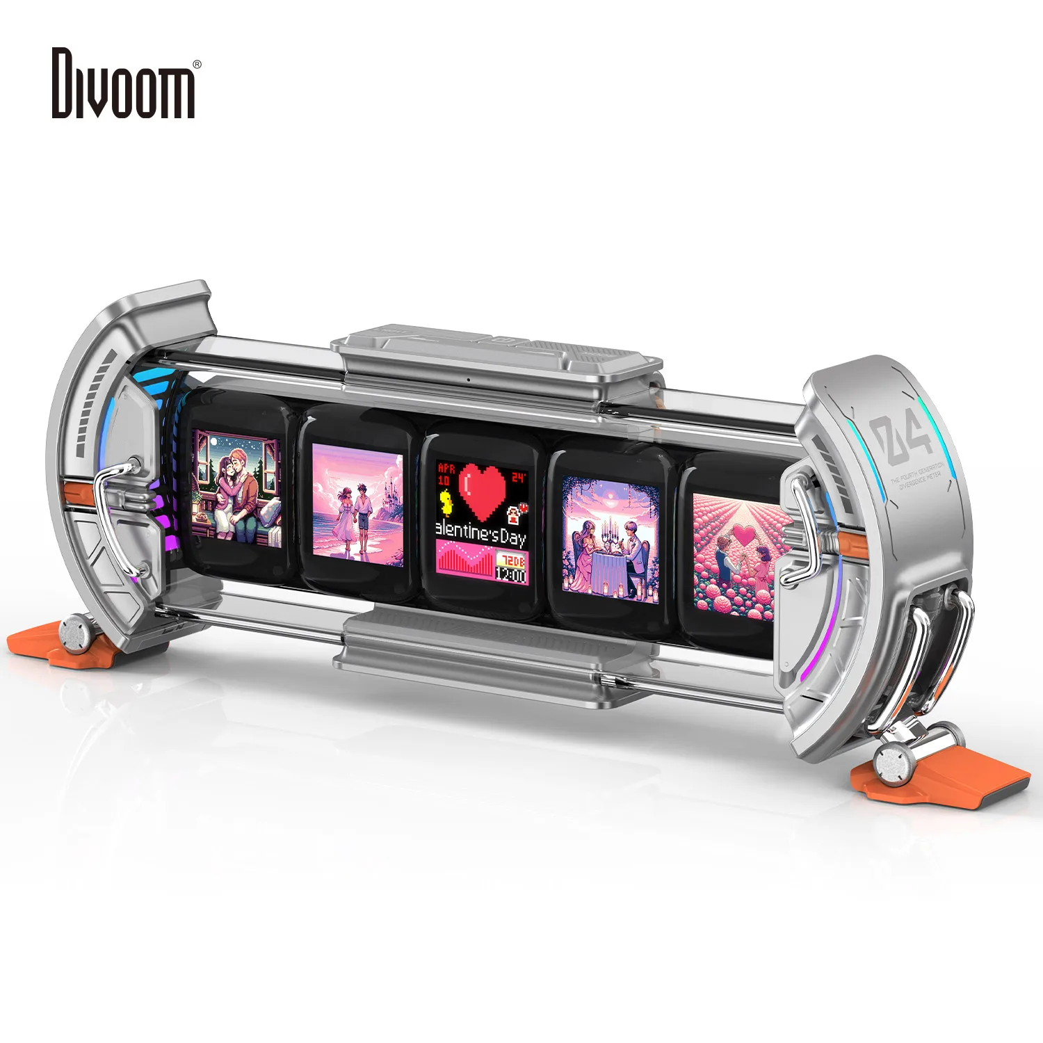 Divoom Times Gate - Cyberpunk Gaming Setup Digital Clock with
