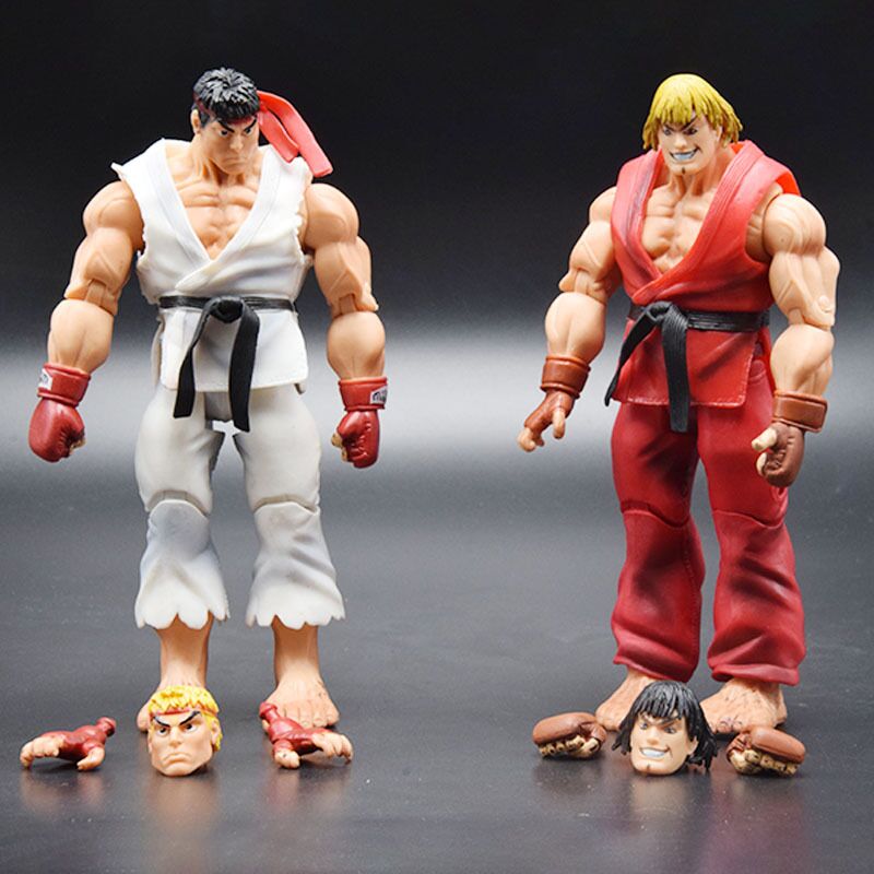 NECA Ken Ryu Figure Chun Li Hoshi Akuma Chunli Gouki Guile Action