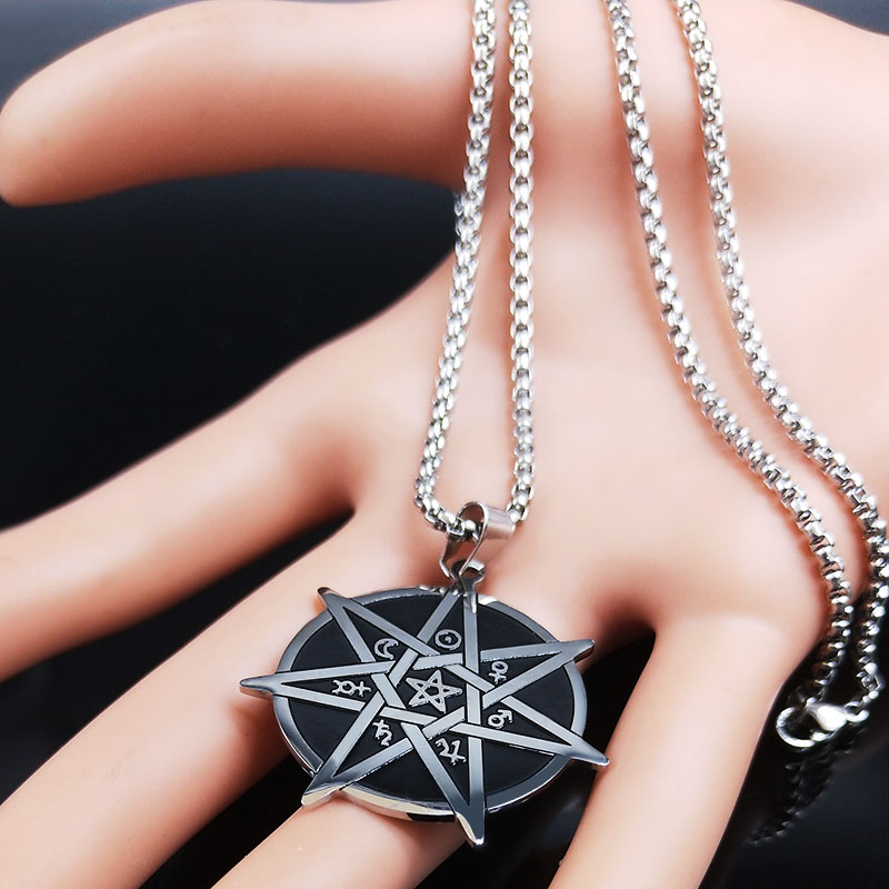 Asstoro Heptagram pick necklace ネックレス Amazon.com: Seven