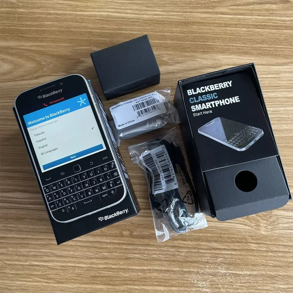 ロック解除されたブラックベリークラシックq204K携帯電話