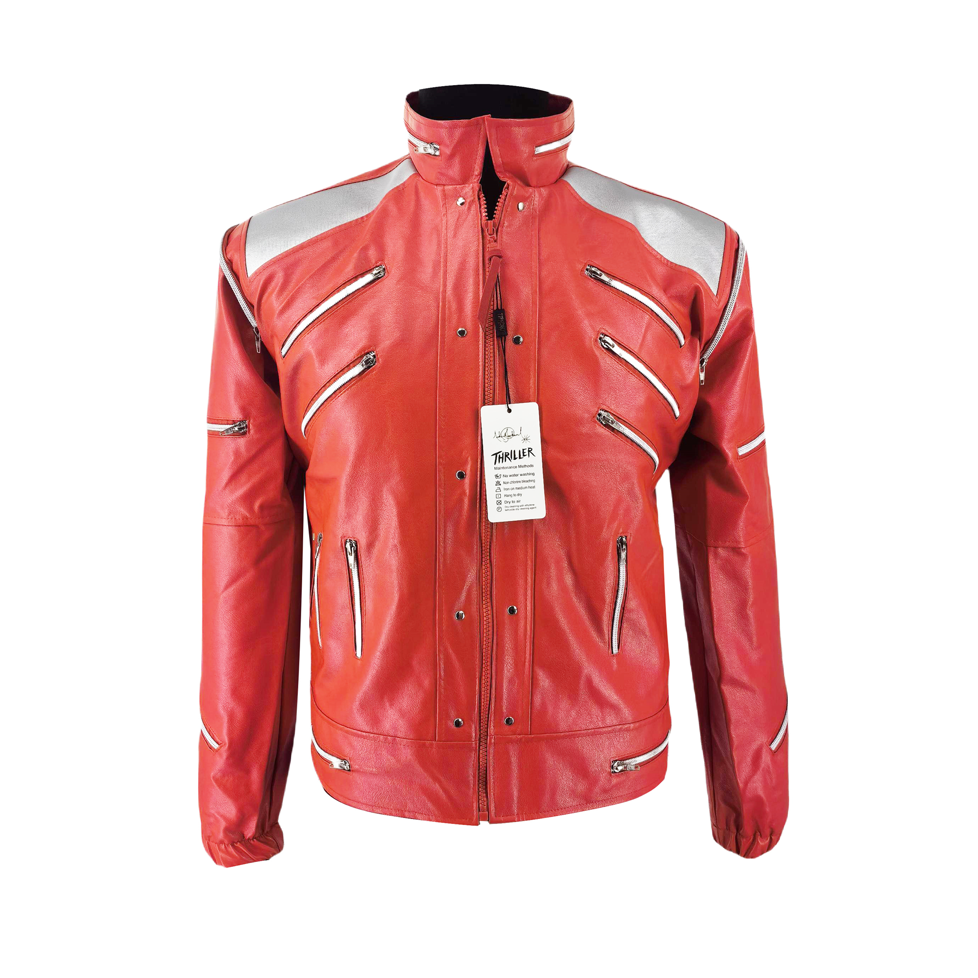 Red Leather Jacket for Adults & Kids Michael Jackson Beat it Style
