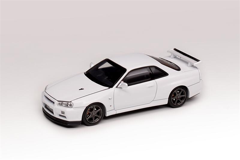 Motorhelix 1:64 SKYLINE GT-R R34 V Spec II Carro modelo fundido