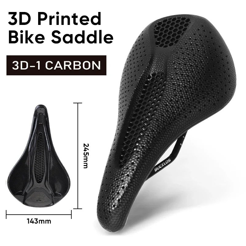 BUCKLOS カーボン 3D プリントサドル 143 ミリメートル 155