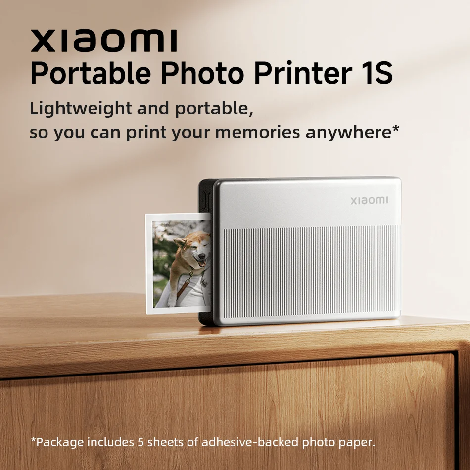 Global Version Xiaomi Mi Portable Photo Printer 1S Bluetooth 5.2