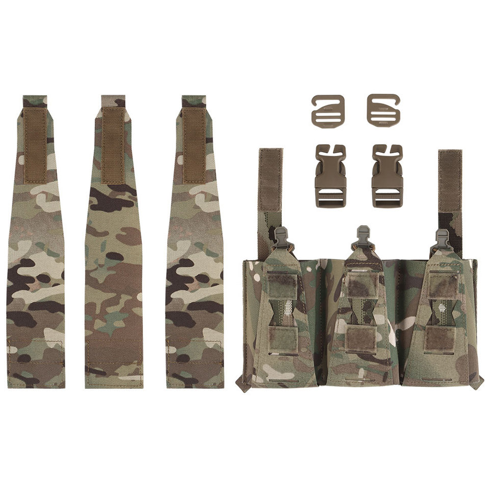タクティカルトリプルマガジンポーチ 2.5cm/G フックバックル 5.56/M4