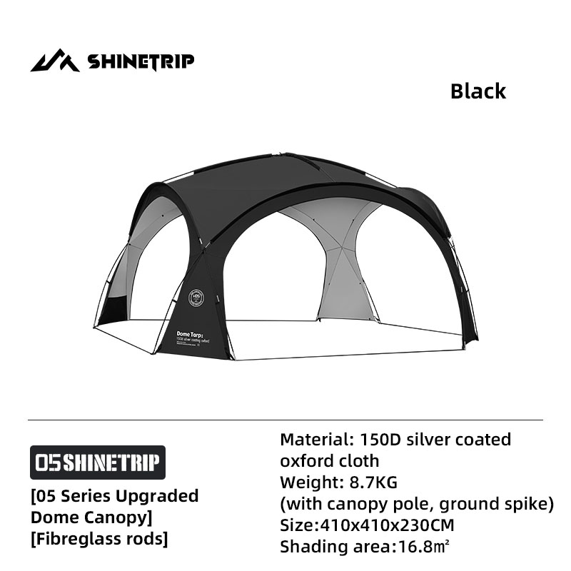 ShineTrip 屋外テント PU3000MM 防水シルバーコーティングされた