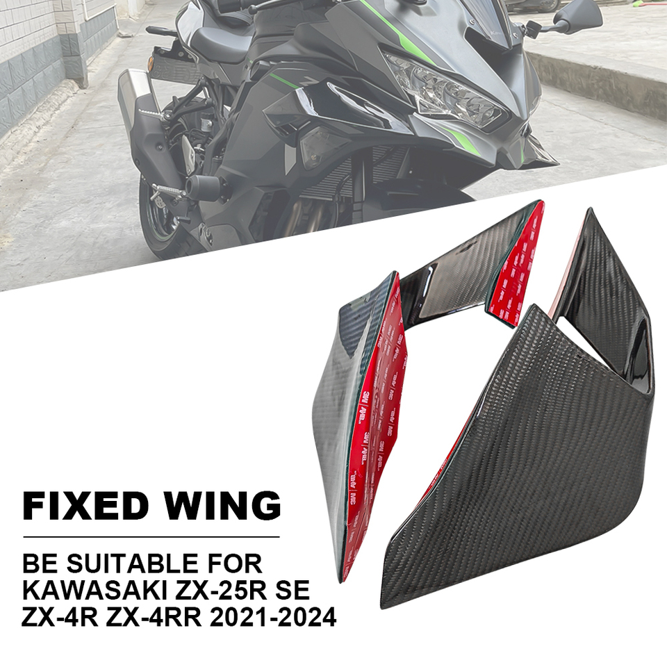 NEW Motorcycle Fixed Wind Wing For Kawasaki ZX-25R ZX25R ZX-4R ZX