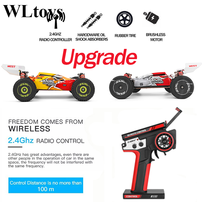 WLtoys 144010/144007 2.4G Racing RC Car 70 km/h Brushless Motor