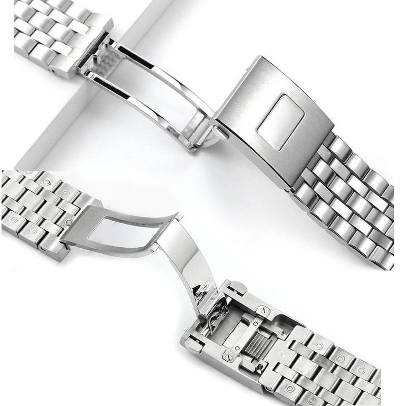 Iwc-パイロット用のステンレス鋼ブレスレット,20mm,21mm,316lの曲線