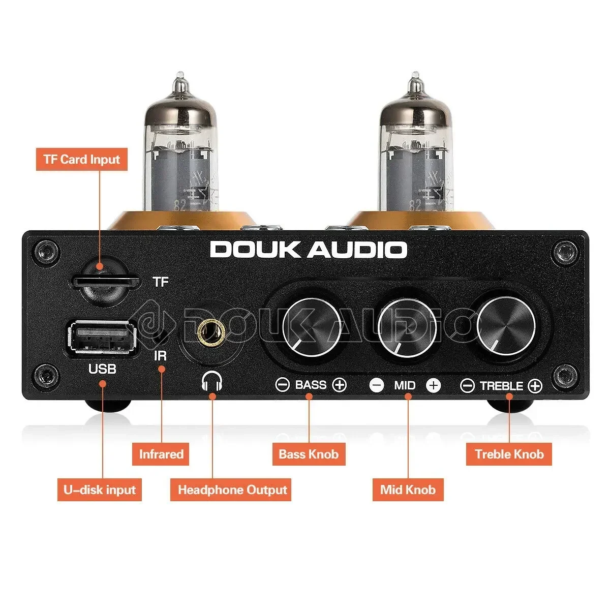 Nobsoundミニbluetooth 5.0 真空管プリアンプhifiステレオ受信機usb