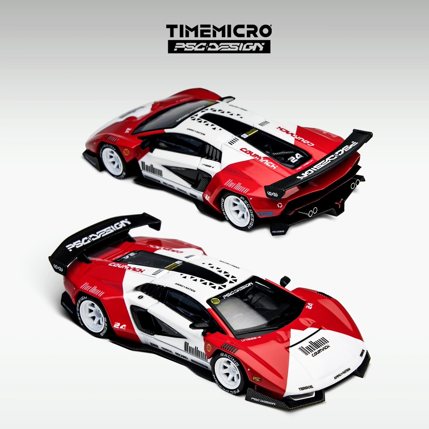 TimeMicro × PSC DESIGN 1:64 PSC New Countach 初回発売合金カー