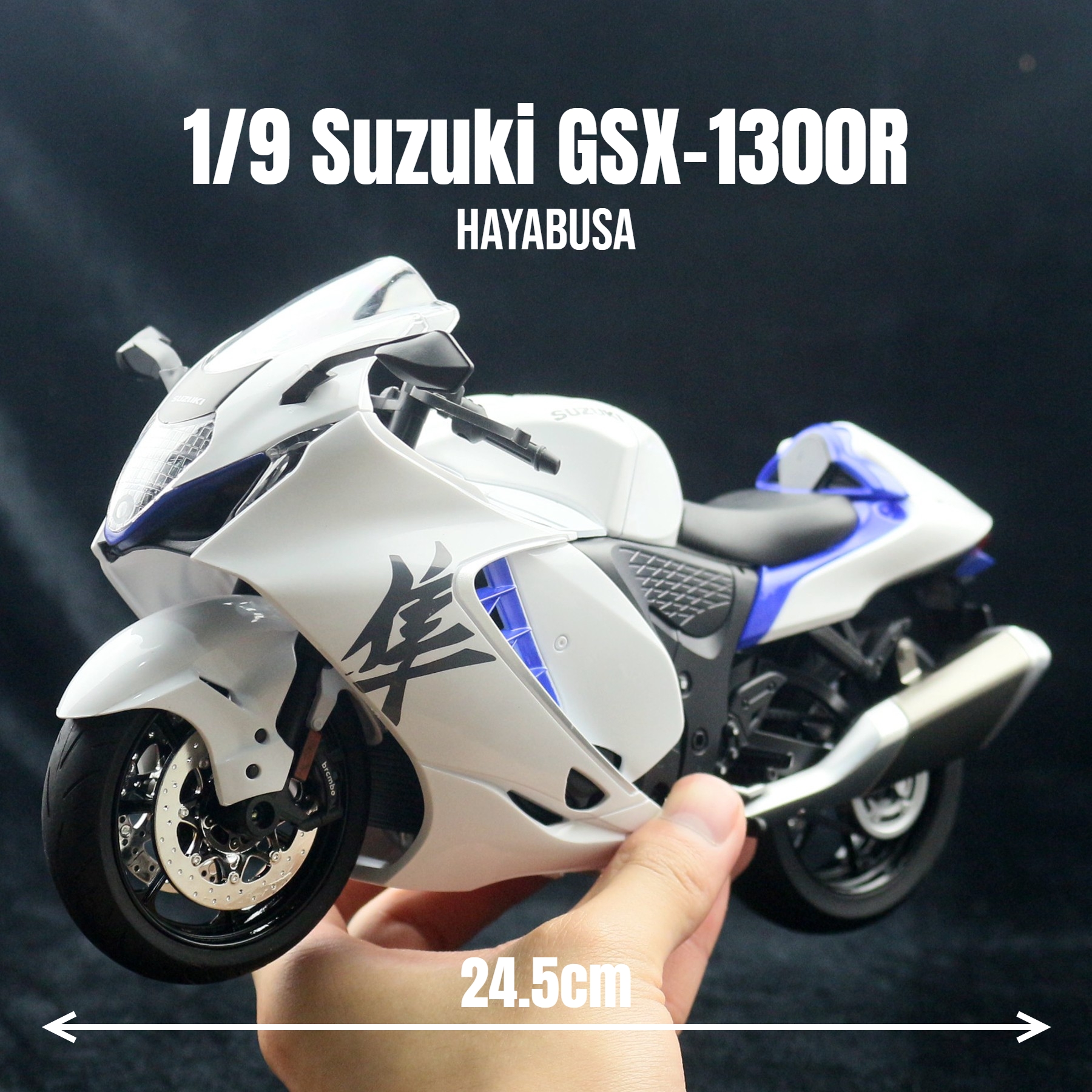 1/9 suzuki hayabusa GSX-1300R brinquedo motocicleta modelo de