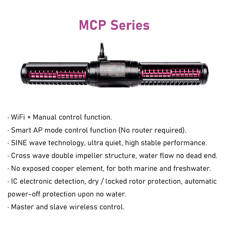 Jebao MCP Series Aquarium Fish Tank WiFi Smart Cross-Flow