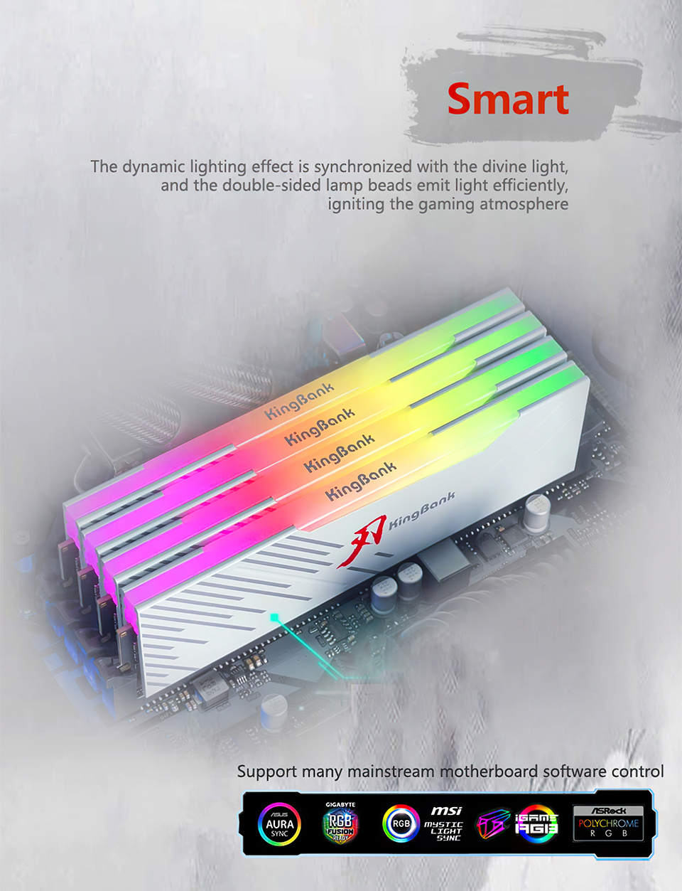 ほぼ未使用品】kingbank DDR5メモリ 16GB×2枚組-archi Linen no-sleeve