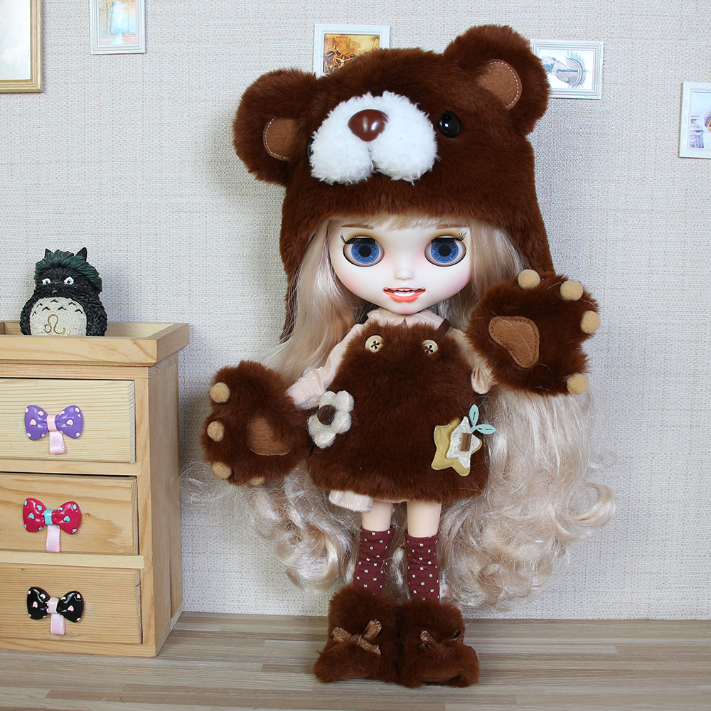 Neo Blythe Doll Brown Bear Outfit | This Is Blythe Official Store