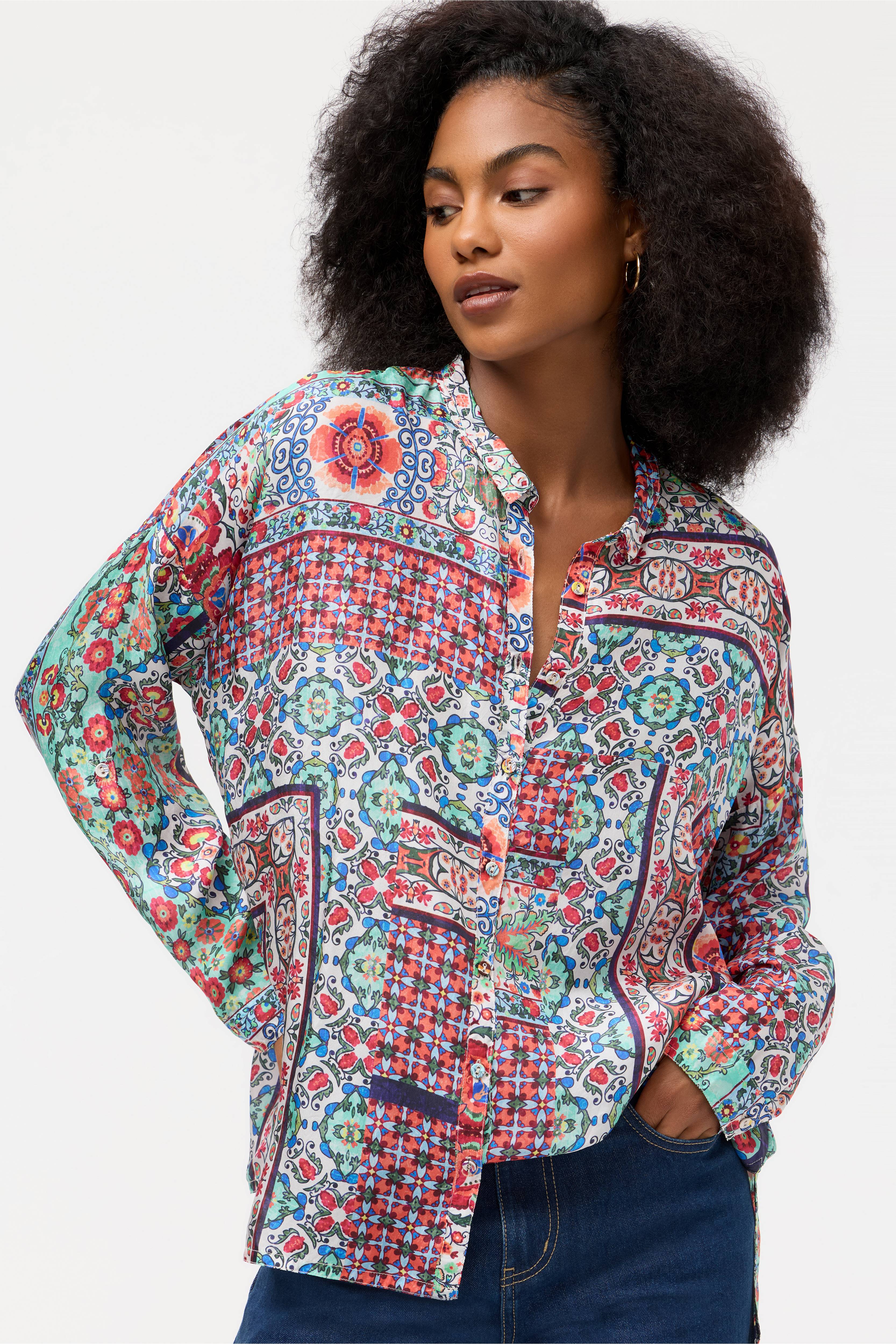 Buy The Audrey Oversized Blouse | Johnny Was