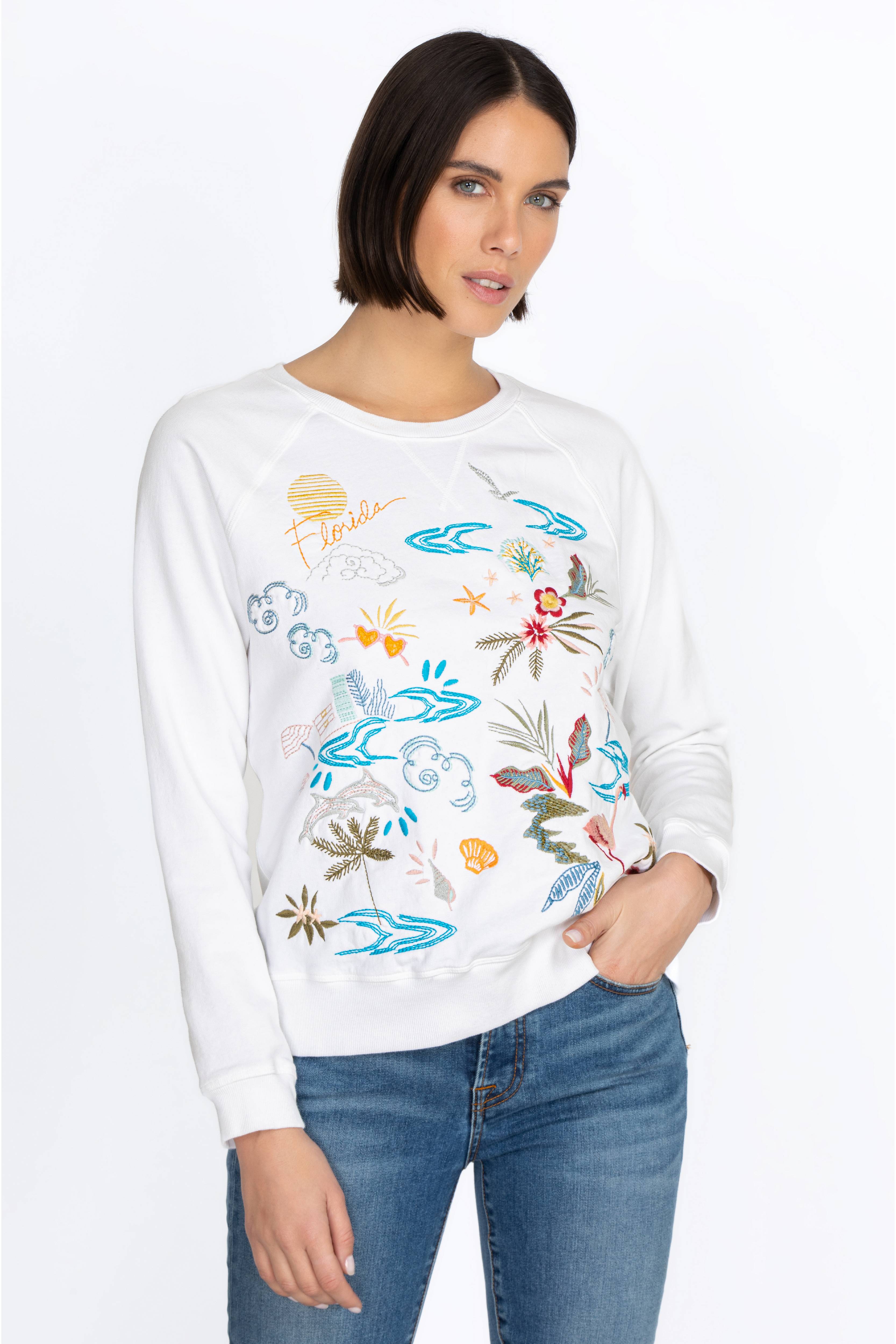 Buy Florida Raglan Sweatshirt | Johnny Was