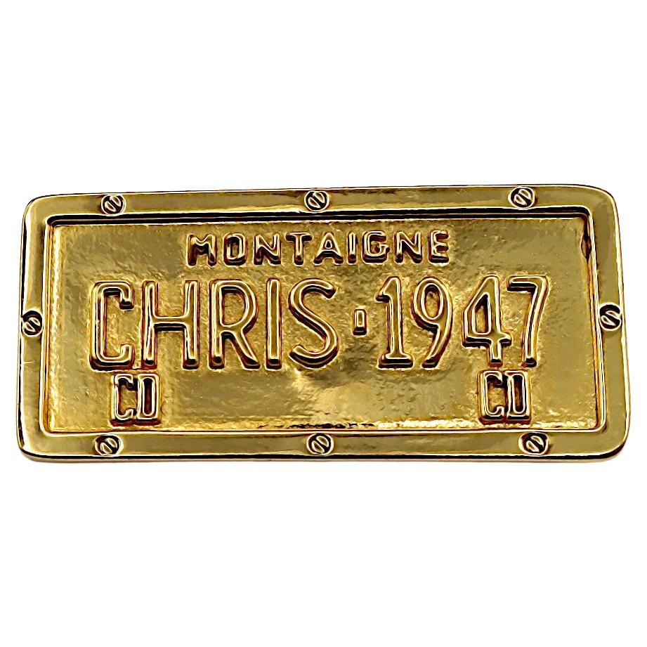 CHRISTIAN DIOR by JOHN GALLIANO Gold Tone Cadillac License Plate