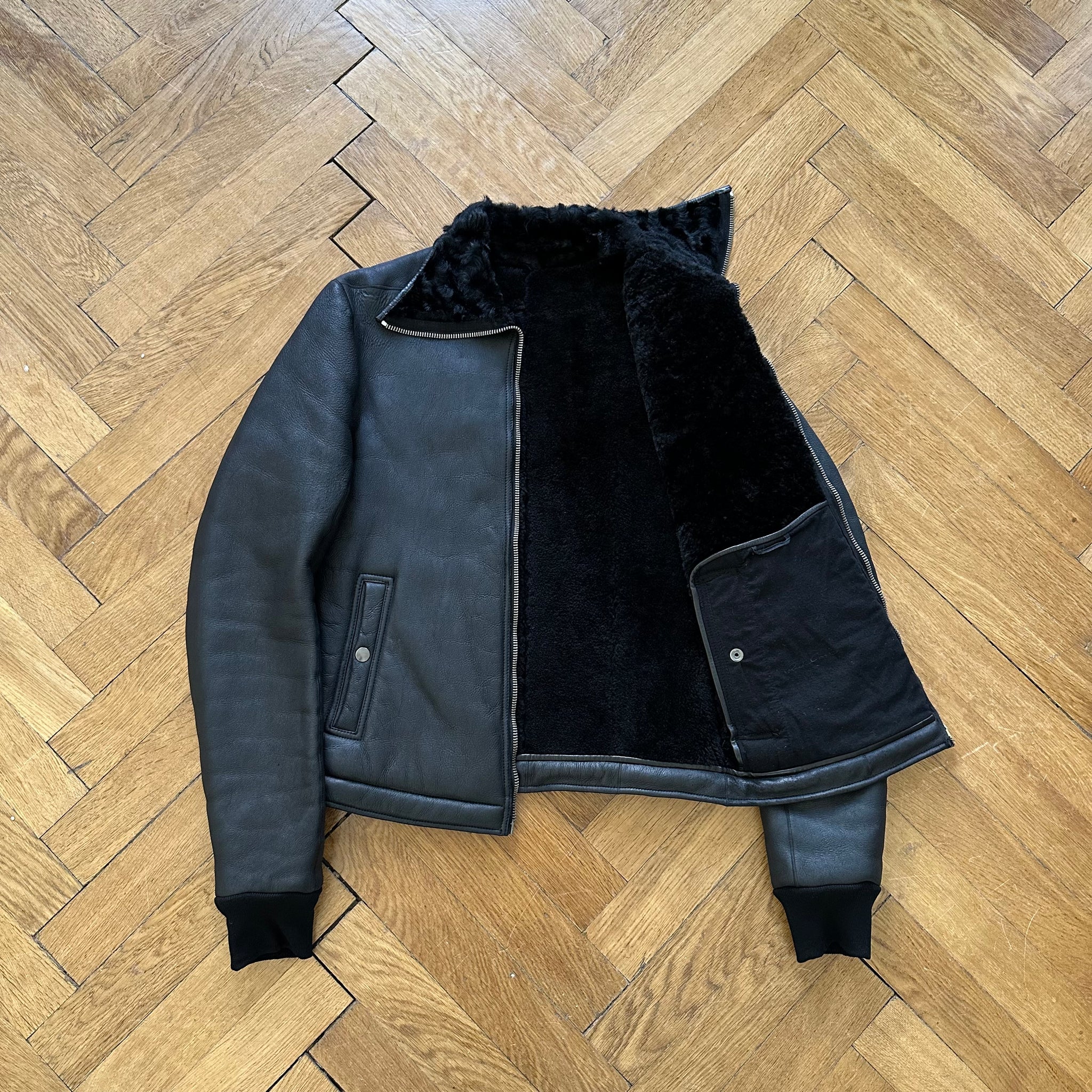 Rick Owens FW13 Shearling Intarsia Jacket - Ākaibu Store