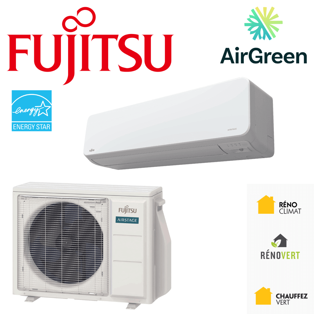 Fujitsu LZAH1 9000 BTU Wall-Mounted Heat Pump Installation in