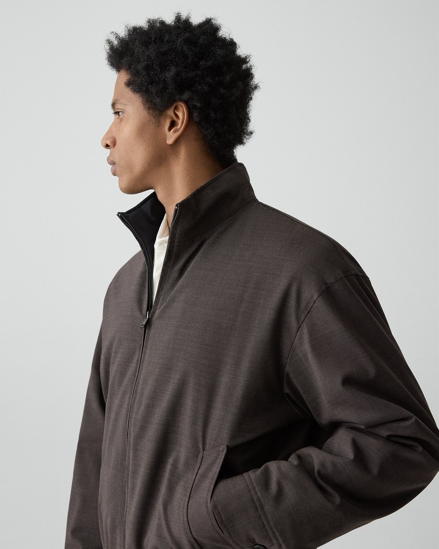 Brownwood Melange Reversible Jacket in Motion Wool | Men's Wool