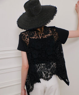 LOULOU WILLOUGHBY】レースドッキングプルオーバーブラウス