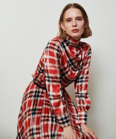 LISAチェックプリントブラウス|allureville OFFICIAL SITE / ONLINE