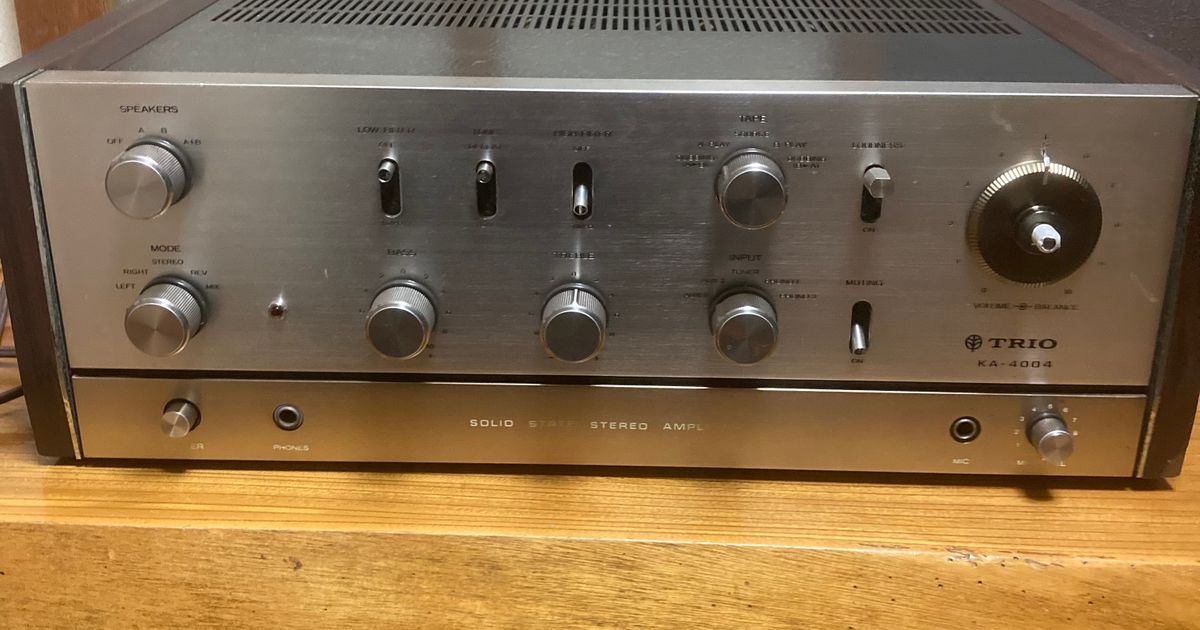 ハードオフで救出した 1972年製 プリメインアンプ TRIO KA-4004お