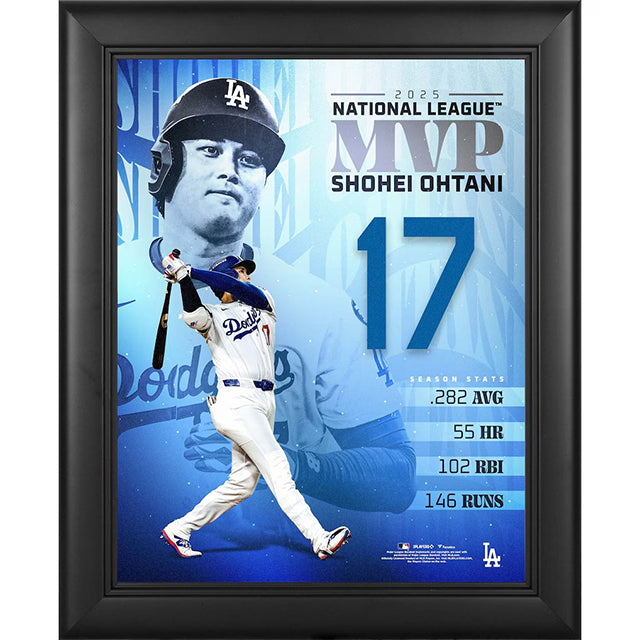 2025 ナショナルリーグ MVP 大谷翔平モデル 海外取寄 額入りコラージュ