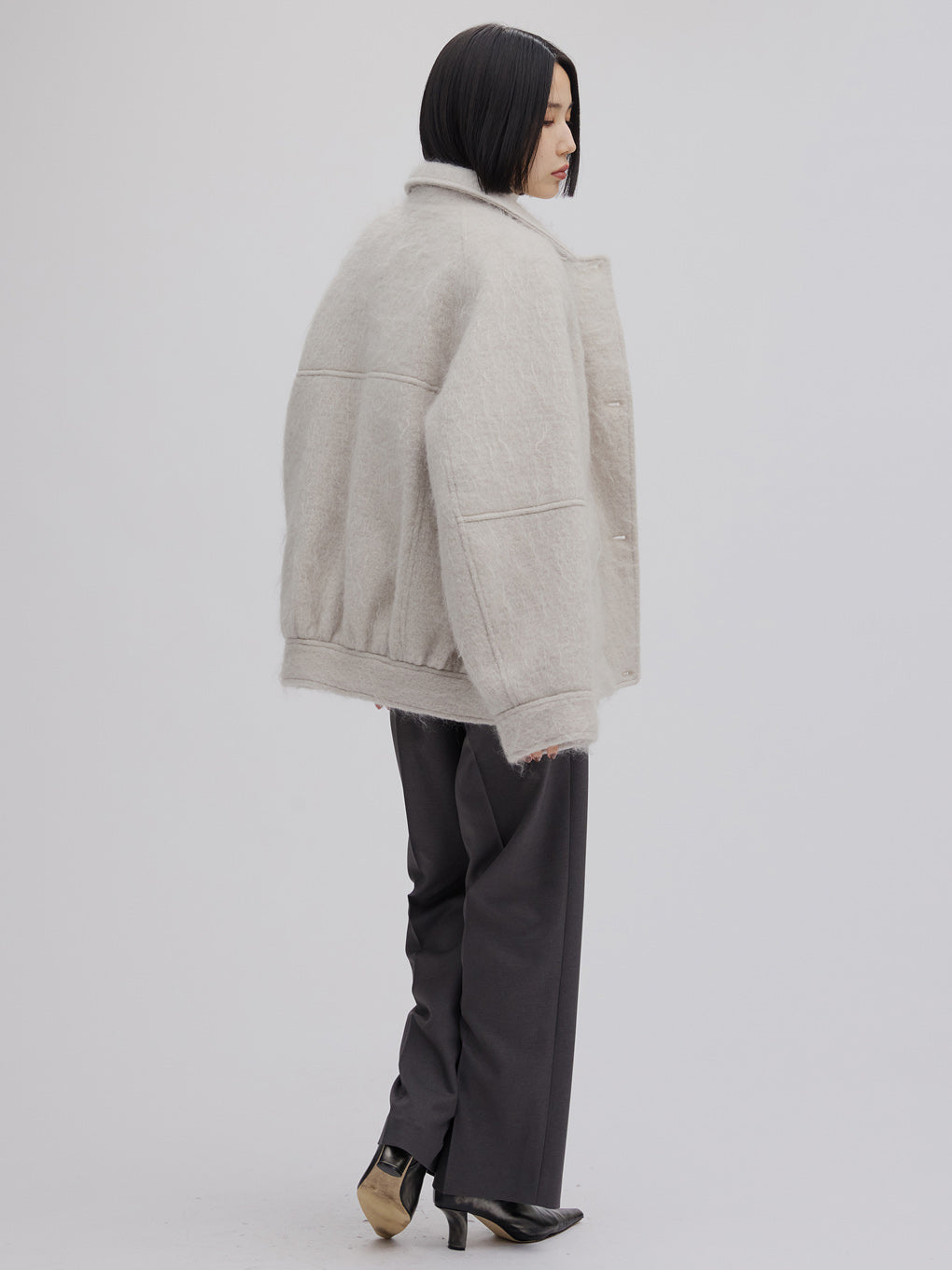 UND MOHAIR SHAGGY FLIGHT JACKET