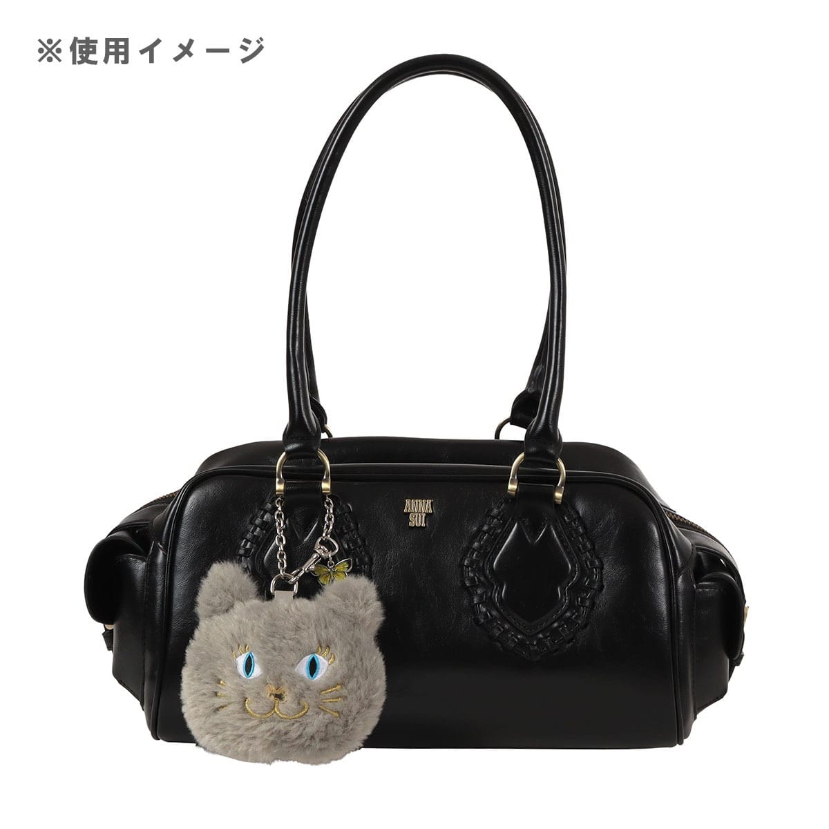 ANNA SUI アナスイ バッグチャーム 猫 318164 ロッキンチャーム