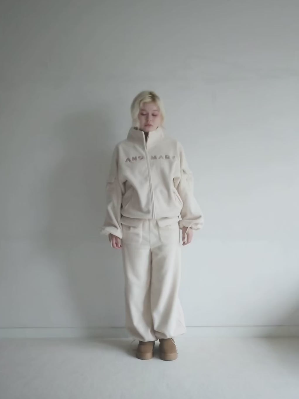 ANDMARY】Mary logo fleece pants
