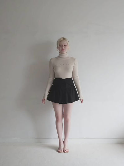 ANDMARY】Liz ribbon mini skirt