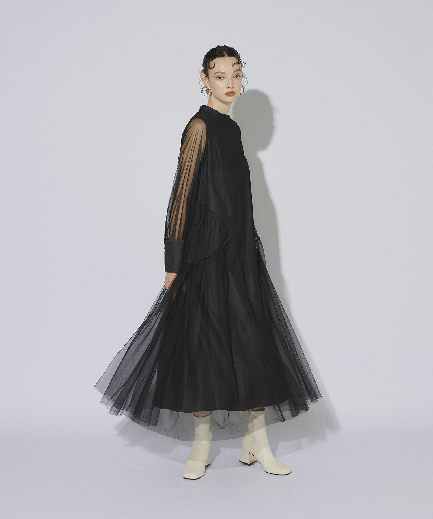 piping tulle dress | ANDRESD