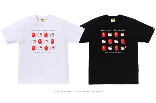 クロミ＆ハローキティが「BAPE」とコラボ！世界観が交差するキュートな