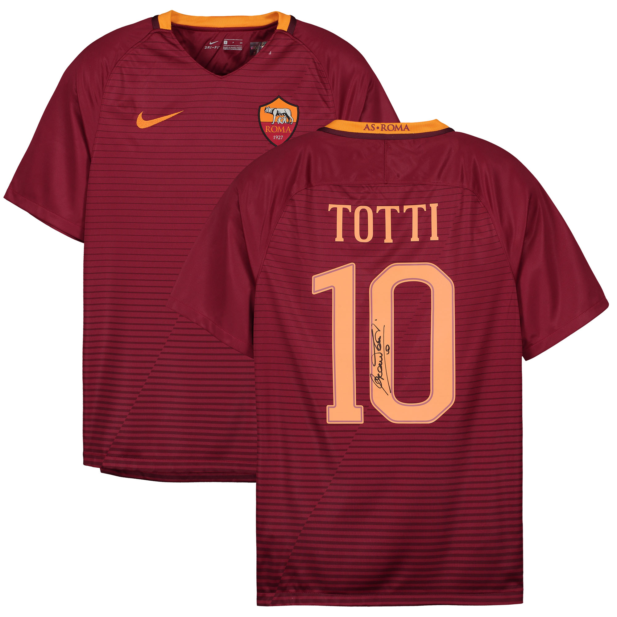 Francesco Totti AS Roma Autographed Red Home Jersey