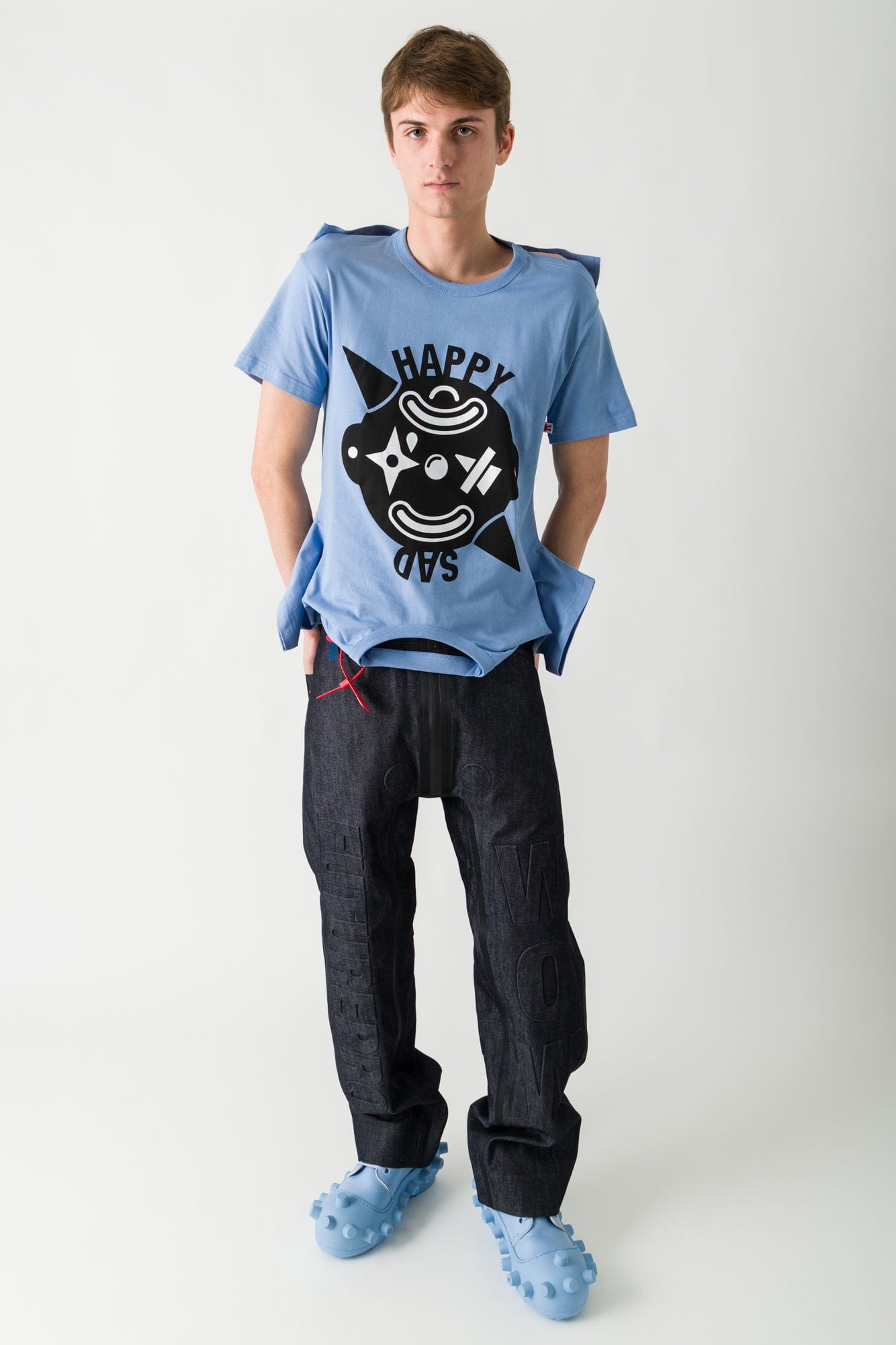 Walter Van Beirendonck HAPPY/SAD Turnable T in Placid Blue SS25