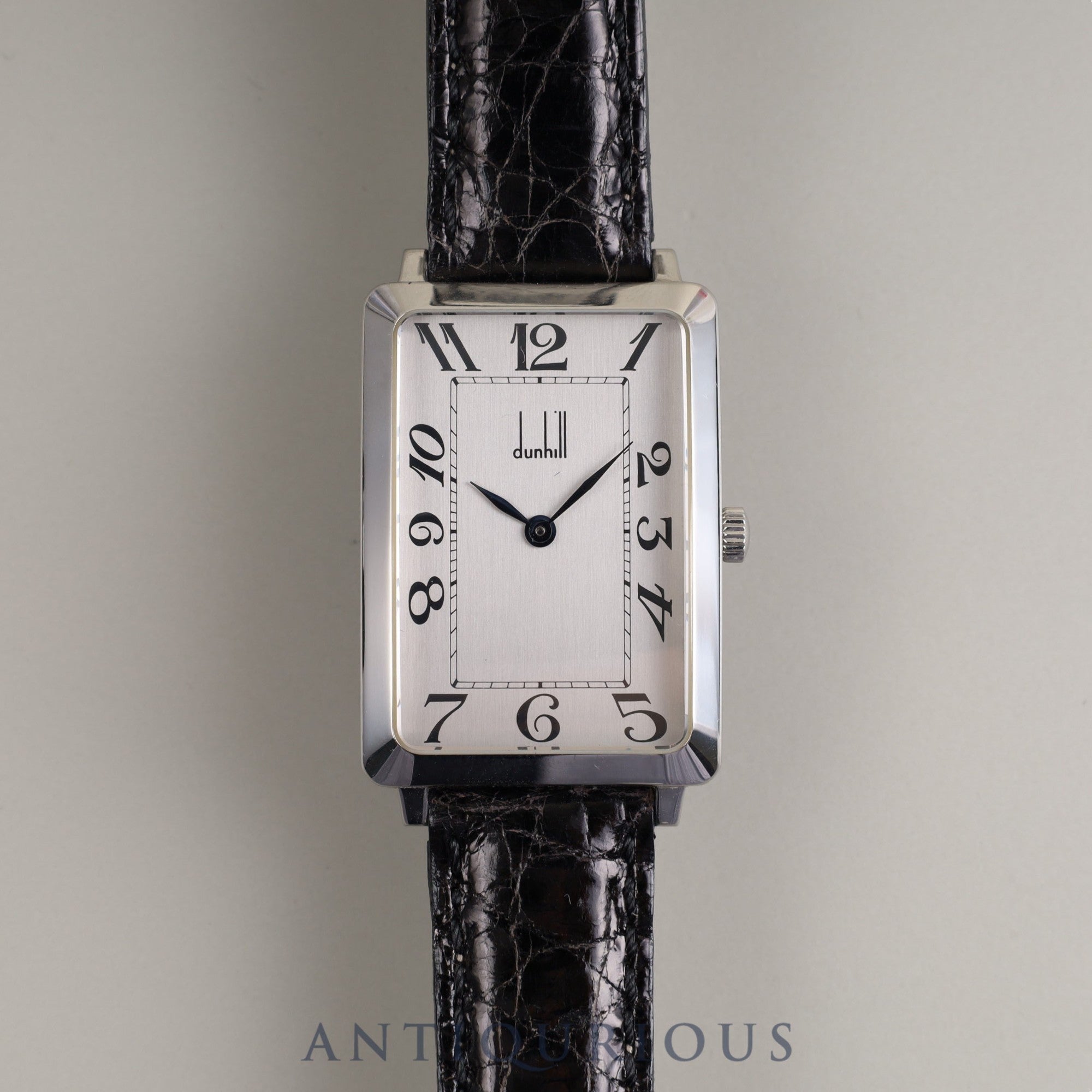 Dunhill Centenary, manual winding, stainless steel, leather