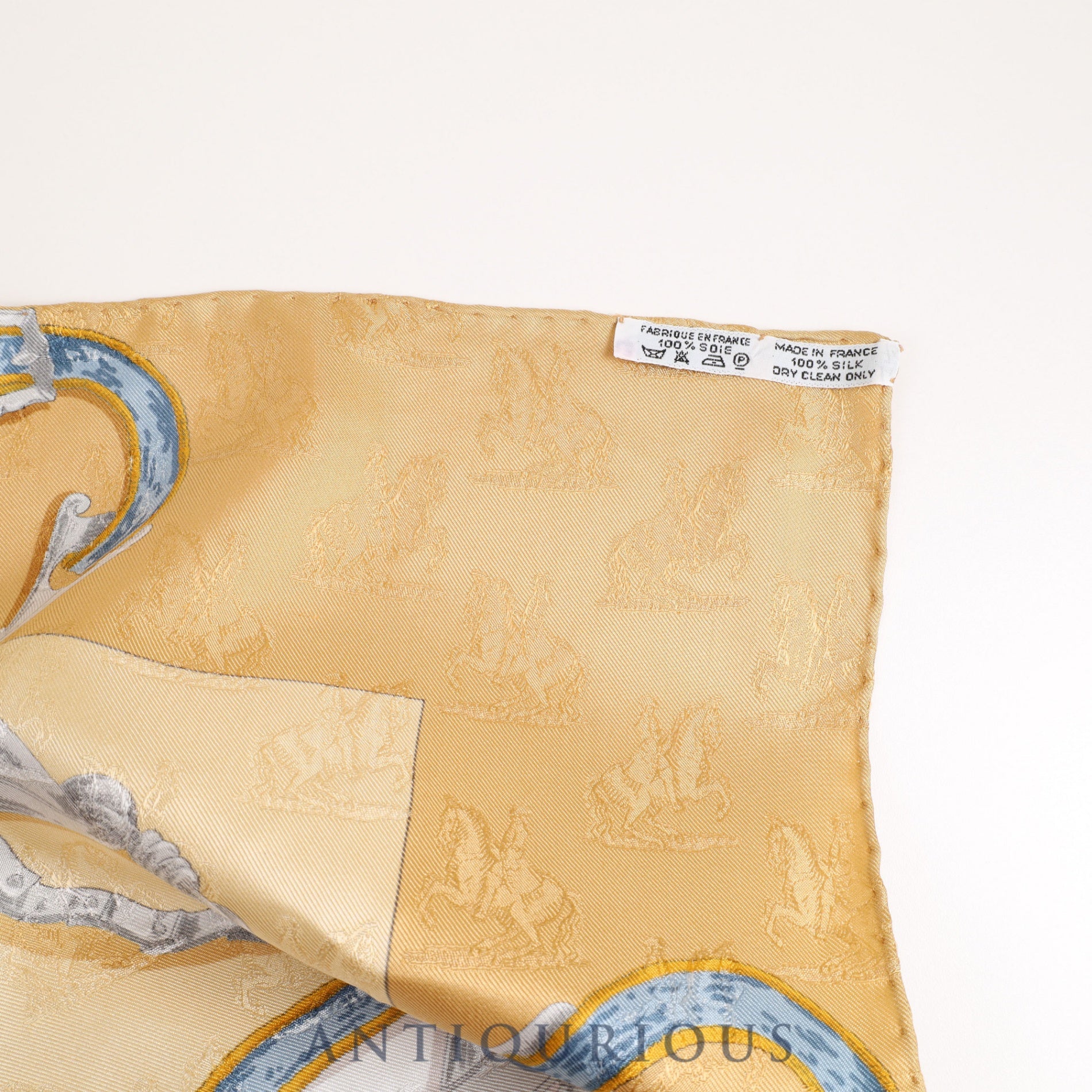 エルメス スカーフ カレ90 L'INSTRVCTION DV ROY 帝王学 SILK100％ 箱