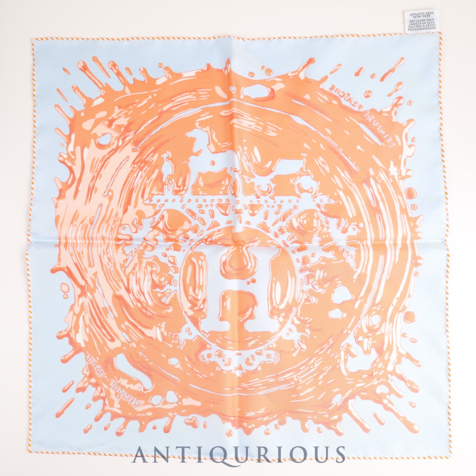 エルメス スカーフ カレ45 PEINTURE FRAICHE ペンキ塗りたて SILK100