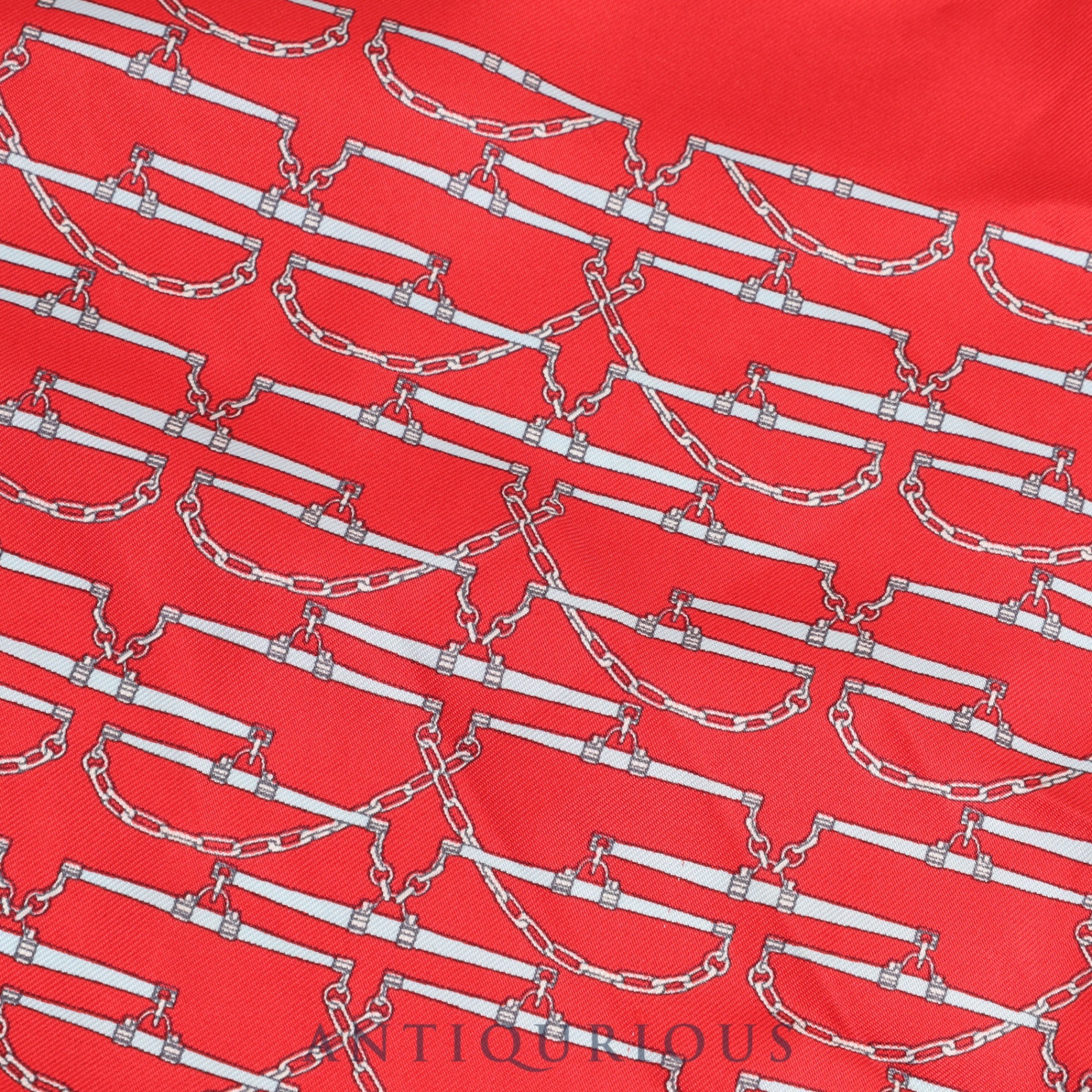 エルメス スカーフ カレ45 レッド系 鎖柄 SILK100％ | 東京銀座の