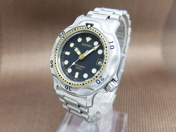 JA-2773| セイコー スキューバ 200M 5H25-6000 SS ミドルサイズ