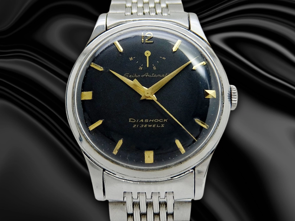 JA-2899| セイコー インジケーター 巻印 21石 Ref.14009 SS ブラック