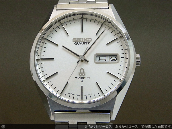 JA-0763| セイコー タイプ2 クオーツ 7546-8000 シルバーダイヤル