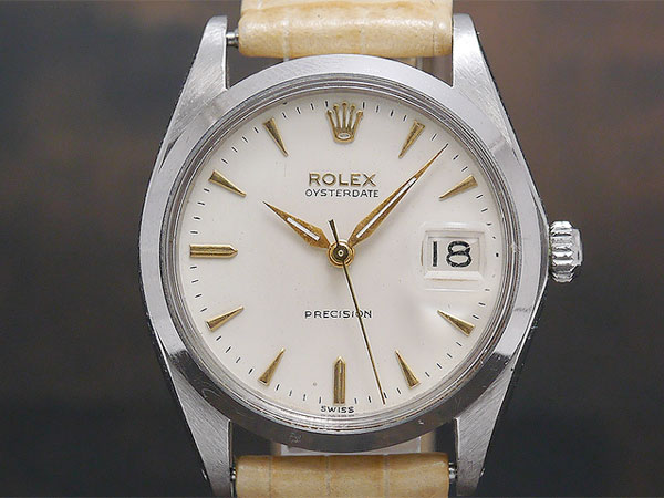 ロレックス ヴィンテージ オイスターデイト Ref.6694 アイボリー