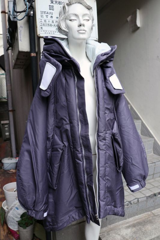 chloma クロマ】シェルターコート ロング BIO NAVY