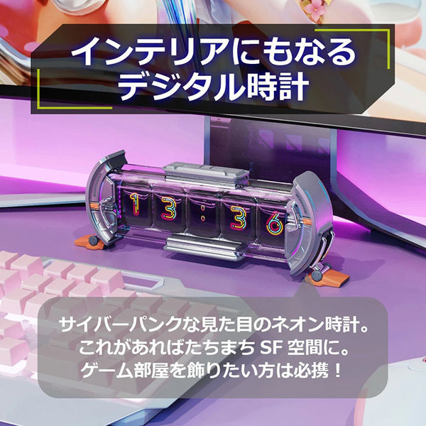Divoom Times Gate ピンク デジタル 置き時計 ピクセルアート Amazon